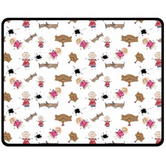 Children-wallpaper-background Double Sided Fleece Blanket (medium) 