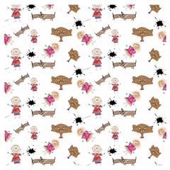 Children-wallpaper-background Wooden Puzzle Square