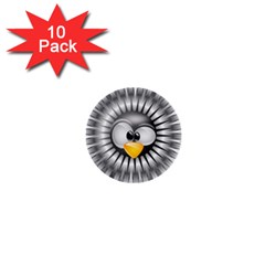 Owl-fluff-prance-animal-surprised 1  Mini Buttons (10 Pack) 