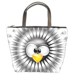 Owl-fluff-prance-animal-surprised Bucket Bag