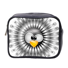 Owl-fluff-prance-animal-surprised Mini Toiletries Bag (two Sides)