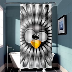 Owl-fluff-prance-animal-surprised Shower Curtain 36  X 72  (stall) 