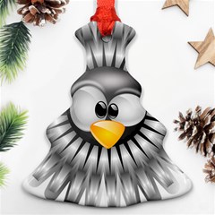 Owl-fluff-prance-animal-surprised Christmas Tree Ornament (two Sides)