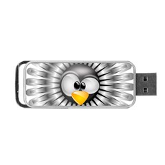 Owl-fluff-prance-animal-surprised Portable Usb Flash (one Side)