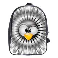 Owl-fluff-prance-animal-surprised School Bag (xl)