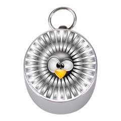 Owl-fluff-prance-animal-surprised Mini Silver Compasses