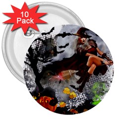 Halloween 3  Buttons (10 Pack)  by Jancukart