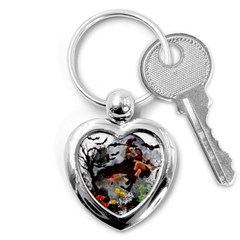 Halloween Key Chain (heart) by Jancukart