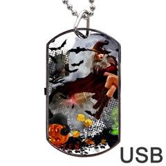 Halloween Dog Tag Usb Flash (one Side)