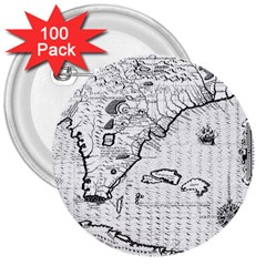 Florida-map-antique-line-art 3  Buttons (100 Pack) 