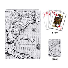 Florida-map-antique-line-art Playing Cards Single Design (rectangle)