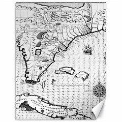 Florida-map-antique-line-art Canvas 18  X 24 