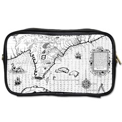 Florida-map-antique-line-art Toiletries Bag (one Side)