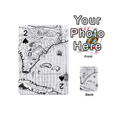 Florida-map-antique-line-art Playing Cards 54 Designs (mini)