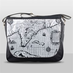 Florida-map-antique-line-art Messenger Bag