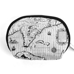 Florida-map-antique-line-art Accessory Pouch (medium)