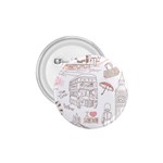 I Love London Drawing 1.75  Buttons Front