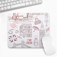 I Love London Drawing Large Mousepads