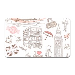 I Love London Drawing Magnet (rectangular) by Jancukart