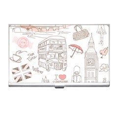 I Love London Drawing Business Card Holder by Jancukart