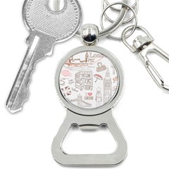 I Love London Drawing Bottle Opener Key Chain