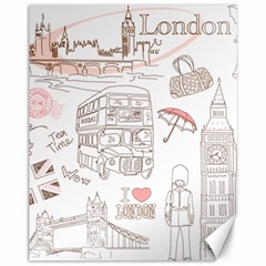 I Love London Drawing Canvas 11  X 14  by Jancukart