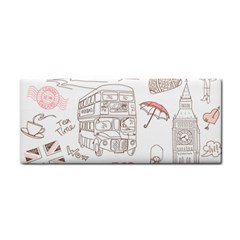 I Love London Drawing Hand Towel by Jancukart