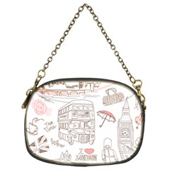 I Love London Drawing Chain Purse (two Sides) by Jancukart