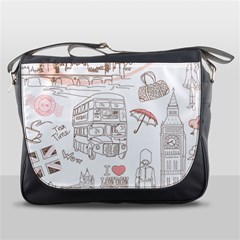 I Love London Drawing Messenger Bag