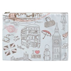 I Love London Drawing Cosmetic Bag (xxl)