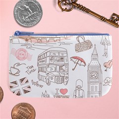 I Love London Drawing Large Coin Purse