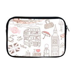 I Love London Drawing Apple Macbook Pro 17  Zipper Case by Jancukart