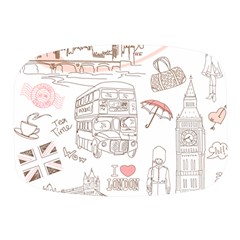 I Love London Drawing Mini Square Pill Box by Jancukart