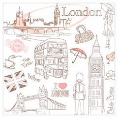 I Love London Drawing Lightweight Scarf  by Jancukart