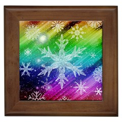 Christmas-snowflake-background Framed Tile by Jancukart