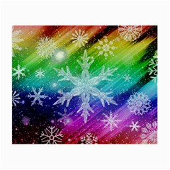 Christmas-snowflake-background Small Glasses Cloth by Jancukart