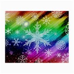 Christmas-snowflake-background Small Glasses Cloth Front