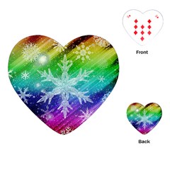 Christmas-snowflake-background Playing Cards Single Design (heart)