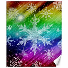 Christmas-snowflake-background Canvas 8  X 10 