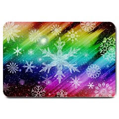 Christmas-snowflake-background Large Doormat  by Jancukart