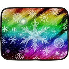 Christmas-snowflake-background Double Sided Fleece Blanket (mini)  by Jancukart