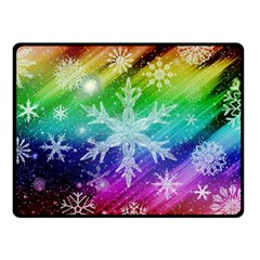 Christmas-snowflake-background Double Sided Fleece Blanket (small)  by Jancukart