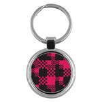 Cube-square-block-shape-creative Key Chain (Round) Front