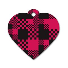 Cube-square-block-shape-creative Dog Tag Heart (one Side) by Amaryn4rt