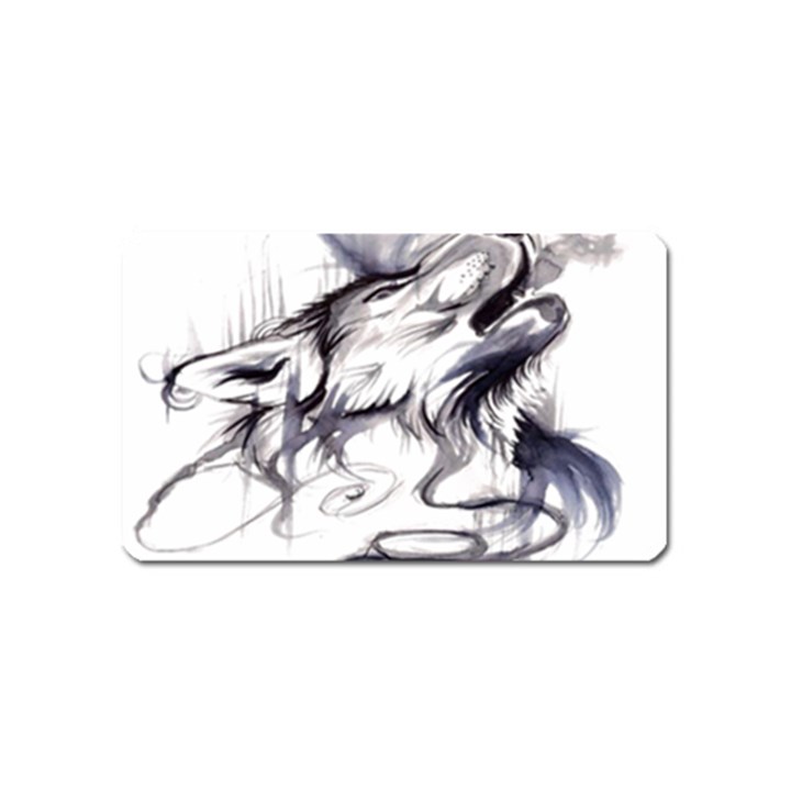 Tattoo-ink-flash-drawing-wolf Magnet (Name Card)