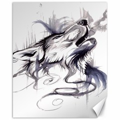 Tattoo-ink-flash-drawing-wolf Canvas 16  X 20 