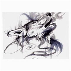 Tattoo-ink-flash-drawing-wolf Large Glasses Cloth