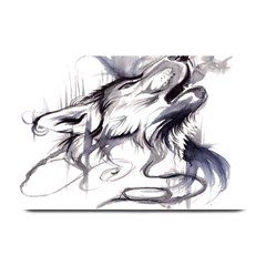 Tattoo-ink-flash-drawing-wolf Plate Mats