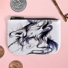 Tattoo-ink-flash-drawing-wolf Mini Coin Purse