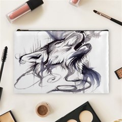 Tattoo-ink-flash-drawing-wolf Cosmetic Bag (large)